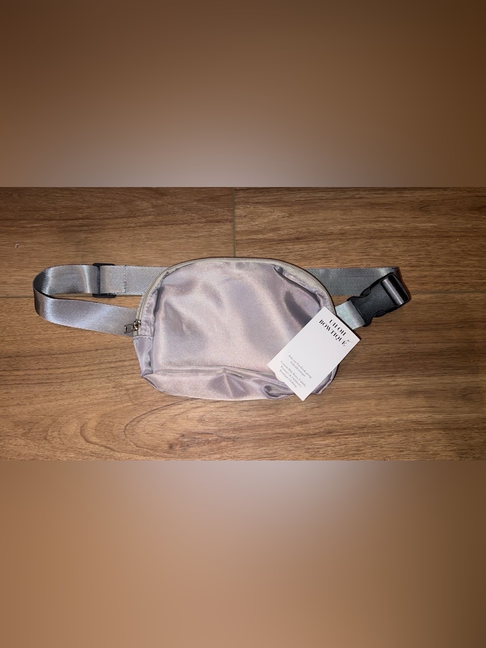 Boutique - Satin Silver Gray Fanny Pack
